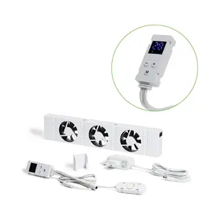 SpeedComfort Radiator Ventilator Met Control Sensor - Mono Set (1x) - Sneller Verwarmen - Tot 22% Energiebesparing - Geschikt Voor Warmtepomp -