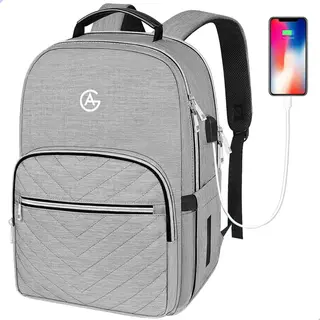 Ag Luxe Rugzak Grijs- Rugzakken - Rugtassen - Laptop - 26L - School - Voor Jongens En Meisjes, Dames En Heren - Backpack Waterafstotend- Schooltas -