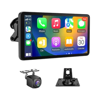 Olvy Carplay Scherm - Geschikt Voor Apple & Android - Incl. Achteruitrijcamera - Navigatiesysteem Auto - Draadloos - Touchscreen - Universeel -