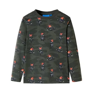 VidaXL Kinderpyjama Mit Langen Ärmeln Khaki 128