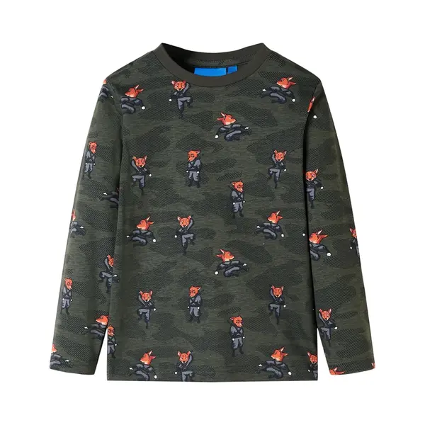 VidaXL Kinderpyjama Mit Langen Ärmeln Khaki 128 thumbnail