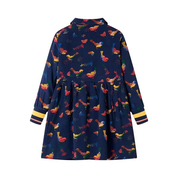 VidaXL Kinderkleid Mit Langen Ärmeln Marineblau 116 thumbnail