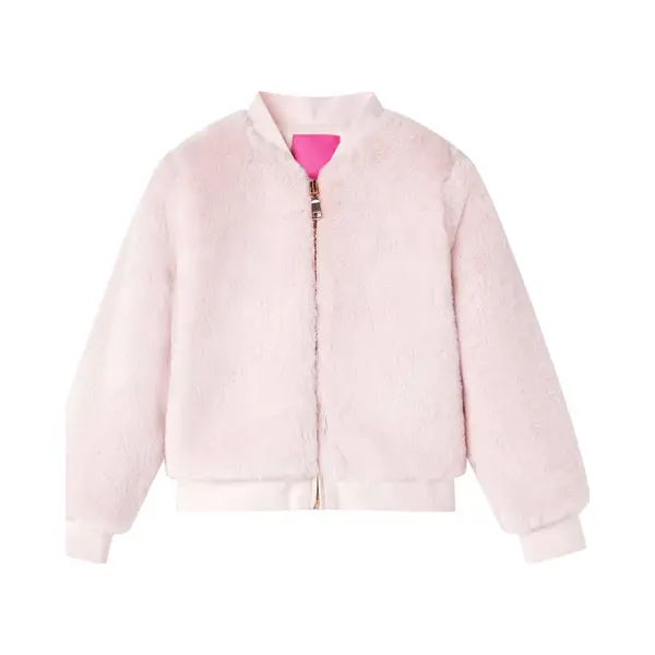 VidaXL Kinderjacke Kunstpelz Zartrosa 92 thumbnail