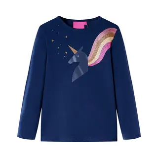 VidaXL Kinder-Langarmshirt Marineblau 104