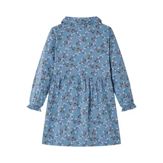 VidaXL, Mädchen, Kleider, Kinderkleid Mit Langen Ärmeln Petrolblau 116, Material, 50, Blau, (116)