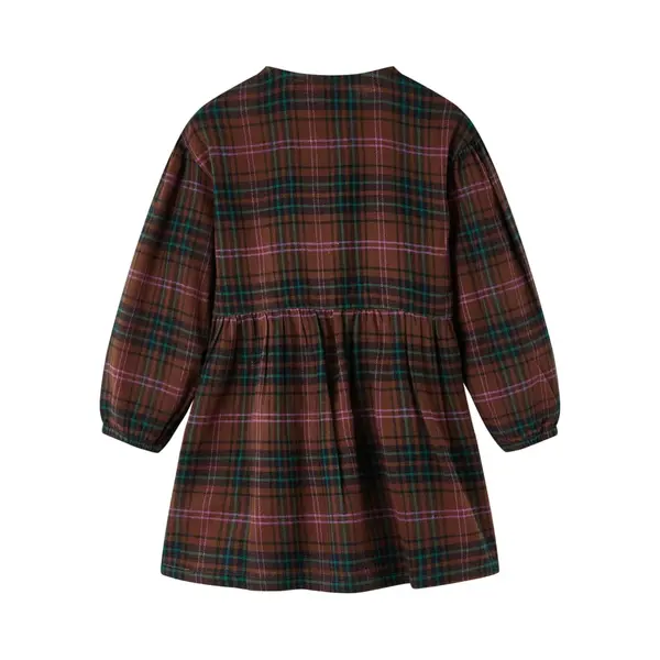 VidaXL Kinderkleid Mit Langen Ärmeln Cognac 116 thumbnail