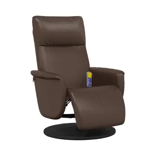 Massagesessel Mit Fußteil Braun Kunstleder Vidaxl