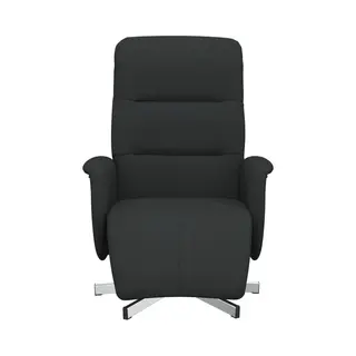 VidaXL Relaxsessel Mit Fußteil Schwarz Stoff