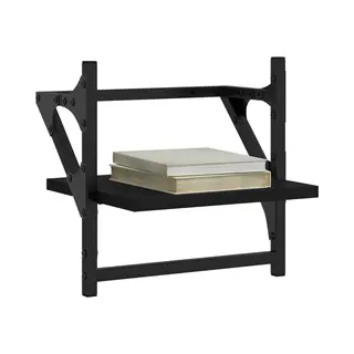 VidaXL Wandregale Mit Stangen 2 Stk. Schwarz 30x25x30 Cm
