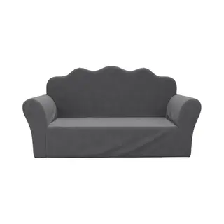 Kindersofa 2-sitzer Anthrazit Weich Plüsch Vidaxl230721