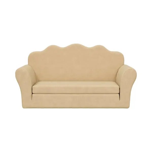 Kinder-schlafsofa 2-sitzer Creme Weicher Plüsch Vidaxl thumbnail