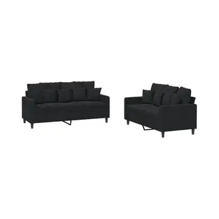 VidaXL 3201705 Wohnzimmermöbel-Set Schwarz