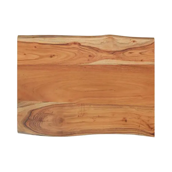 VidaXL Rectangular Acacia Wood Table Top Replacement - Live Edge, Solid Wood, 80x60x2.5 Cm For Bars, Side Tables, Living Room Furniture thumbnail