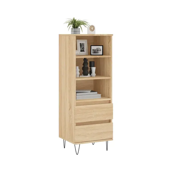 Highboard Sonoma-eiche 40x36x110 Cm Holzwerkstoff Vidaxl thumbnail
