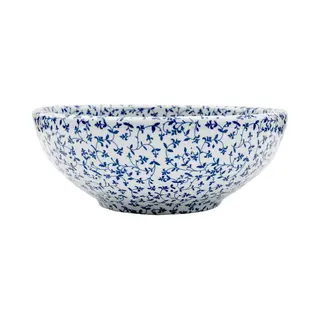 Aufsatzwaschbecken Weiß Und Blau Rund Ø41x14 Cm Keramik Vidaxl