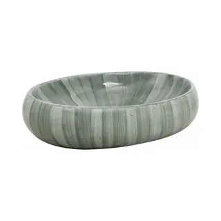 Aufsatzwaschbecken Grün Oval 59x40x15 Cm Keramik Vidaxl