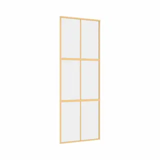 Schiebetür Golden 76x205 Cm Esg-klarglas Und Aluminium Vidaxl