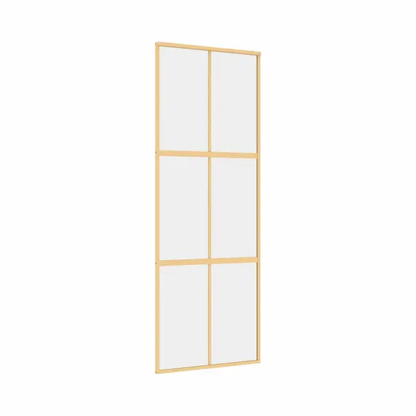 Schiebetür Golden 76x205 Cm Esg-klarglas Und Aluminium Vidaxl thumbnail