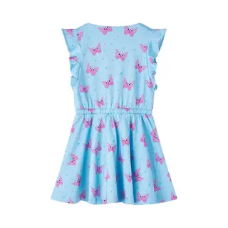 VidaXL Kinderkleid Mit Knöpfen Ärmellos Blau 128