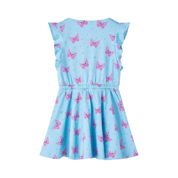 VidaXL Kinderkleid Mit Knöpfen Ärmellos Blau 128 thumbnail
