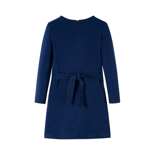 VidaXL Kinderkleid Mit Langen Ärmeln Marineblau 104 thumbnail