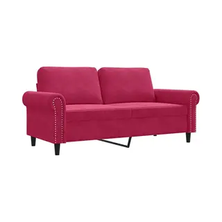 2-sitzer-sofa Weinrot 140 Cm Samt Vidaxl