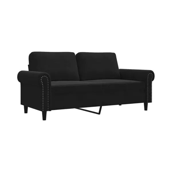 2-sitzer-sofa Schwarz 140 Cm Samt - Vidaxl thumbnail