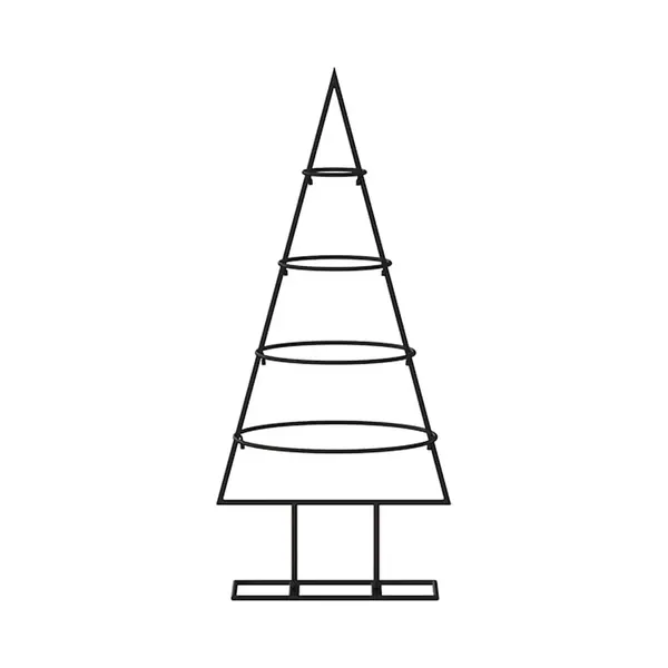 VidaXL Metall-Weihnachtsbaum Deko Schwarz 60 Cm thumbnail