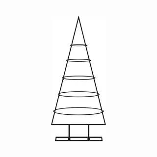 Vidaxl Metall-weihnachtsbaum Für Dekorationen Schwarz 90 Cm