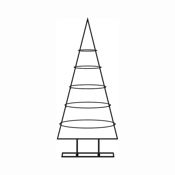 Vidaxl Metall-weihnachtsbaum Für Dekorationen Schwarz 90 Cm thumbnail