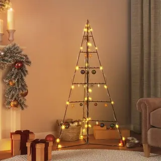 VidaXL Kerstboom Van Metaal, Voor Decoratie, Zwart, 140 Cm