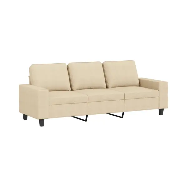 3-sitzer-sofa Creme 180 Cm Stoff Vidaxl 727294 thumbnail