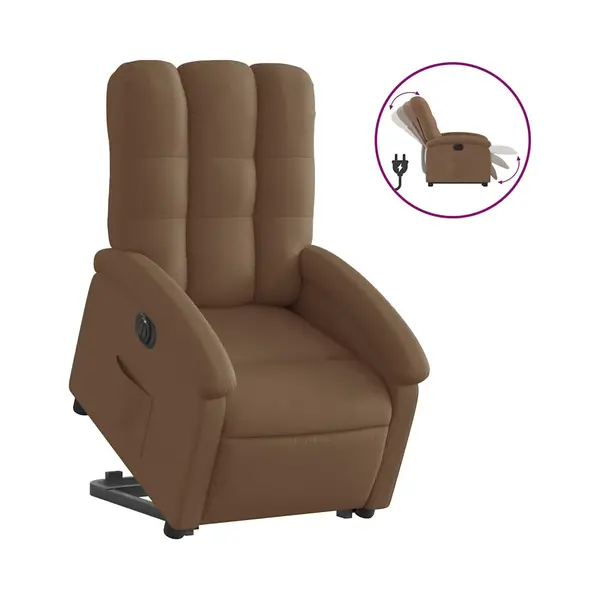 Relaxsessel Mit Aufstehhilfe Elektrisch Braun Stoff - Vidaxl thumbnail