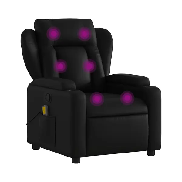 Massage-relaxsessel, Kunstleder, Schwarz Vidaxl thumbnail