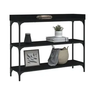 Konsolentisch Mit Ablagen Schwarz 100x30x80 Cm Vidaxl