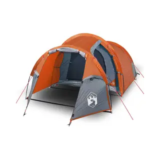 VidaXL Tunnelzelt, Campingzelt Für 3 Personen Wasserdicht, Outdoor Zelt Mit Abnehmbarem Überzelt, Trekkingzelt Familienzelt Camping, Orange