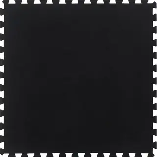 VidaXL Gummi-Bodenfliese Schwarz 12 Mm 100x100 Cm
