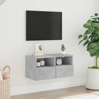 Vidaxl - Tv-wandschrank Betongrau 60x30x30 Cm Holzwerkstoff