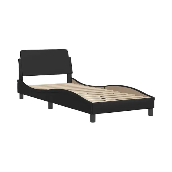 VidaXL Bedframe "Dover" Kunstleer Zwart 90x190 Cm thumbnail