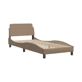 VidaXL Bettgestell "Dover" Cappuccino-Braun 90x190 Cm Kunstleder