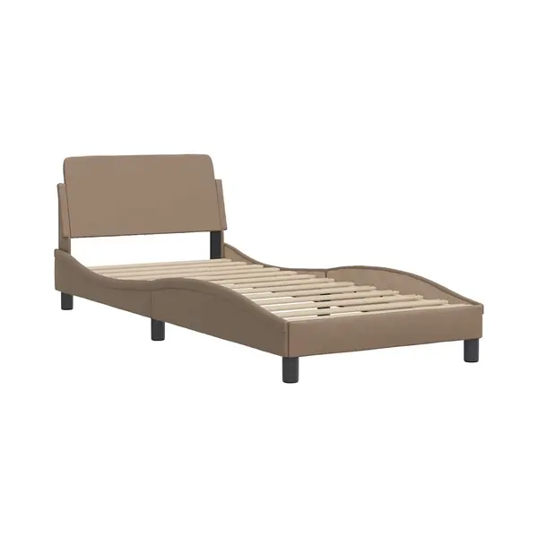 VidaXL Bettgestell "Dover" Cappuccino-Braun 90x190 Cm Kunstleder thumbnail