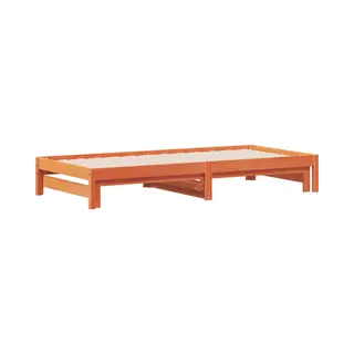 VidaXL Tagesbett Ausziehbar Wachsbraun 80x200 Cm Massivholz Kiefer
