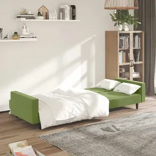 VidaXL Schlafsofa 2-Sitzer Hellgrün Samt