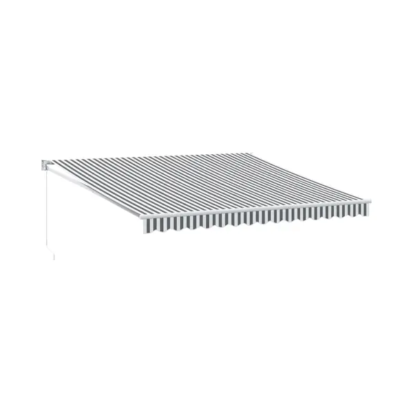 Markise Einziehbar Anthrazit Und Weiß 4x3 M Stoff Und Aluminium Vidaxl 485049 thumbnail