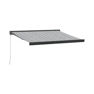 Vidaxl - Markise Einziehbar Anthrazit & Weiß 3, 5x2, 5 M Stoff & Aluminium