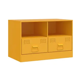 Tv-schrank Senfgelb 67x39x44 Cm Stahl - Vidaxl