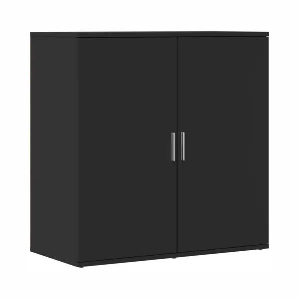 Sideboard Schwarz 79x38x80 Cm Holzwerkstoff - Vidaxl thumbnail