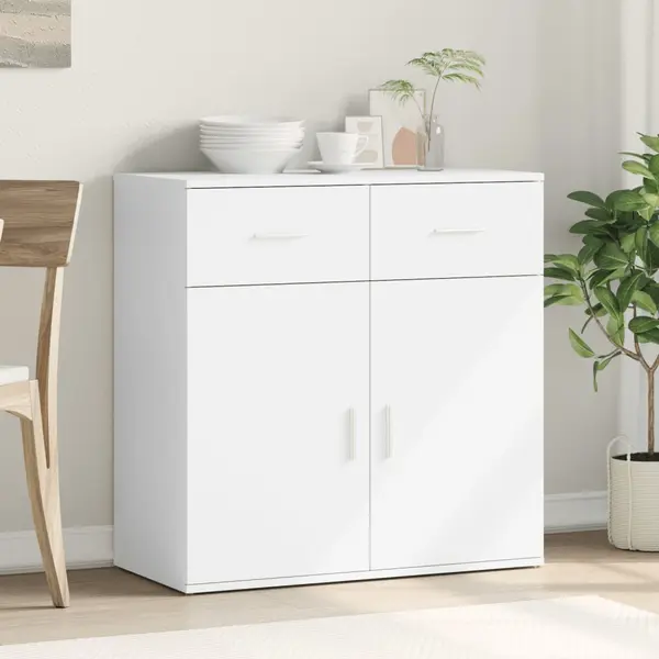 Sideboard Weiß 79x38x80 Cm Holzwerkstoff - Vidaxl thumbnail