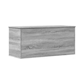VidaXL Engineered Wood Storage Box In Grey Sonoma - Multipurpose Blanket Chest With Gas Lift For Living Room, Bedroom