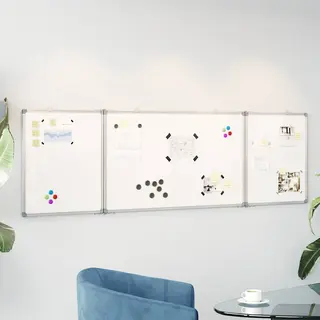 VidaXL Whiteboard Magnetisch Inklapbaar 200x60x1, 7 Cm Aluminium